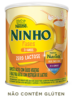 lata de leite NINHO® Fases Zero Lactose 700g.