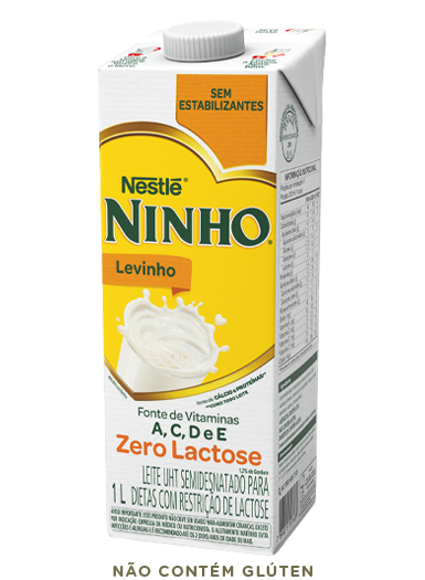 Lata de leite NINHO® Levinho Zero Lactose UHT 1L Sem Estabilizante