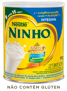 lata de leite NINHO® Forti+ Integral em Pó lata 380g